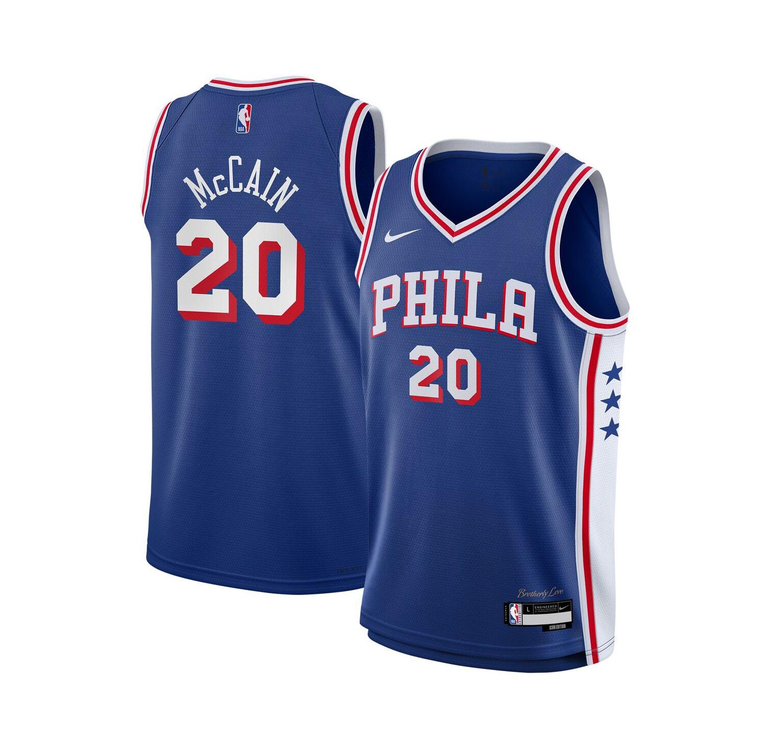 Big Boys and Girls Jared McCain Royal Philadelphia 76ers Swingman Jersey