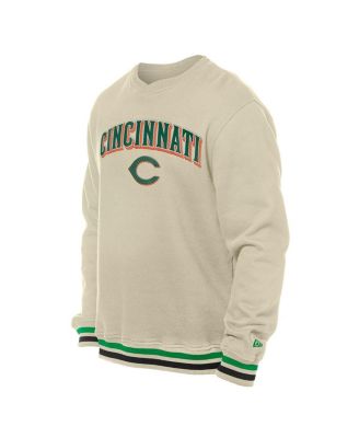 Men's Cream Cincinnati Reds St. Patrick's Day Twill Pullover Sweatshirt