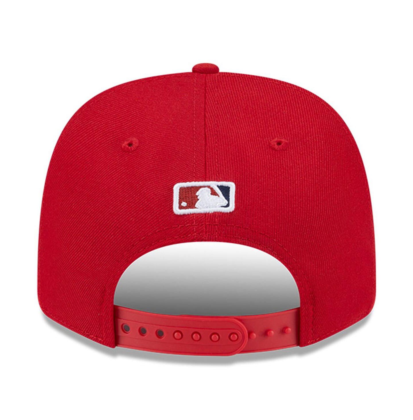 Мужская кепка New Era Red Washington Nationals Player Replica 9SEVENTY Adjustable Hat — фото 2