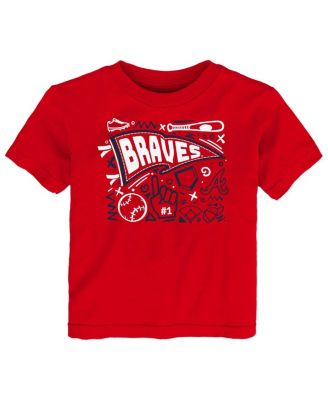 Outerstuff - Toddler Red Atlanta Braves Ballpark Fun T-Shirt