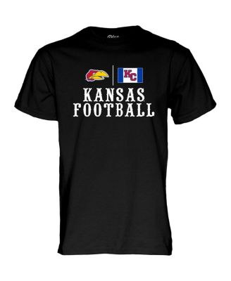 Men's and Women's Black Kansas Jayhawks Blackout T-Shirt