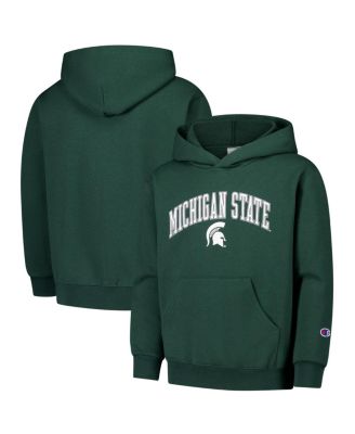 Champion - Big Boys and Girls Green Michigan State Spartans Campus Pullover Hoodie