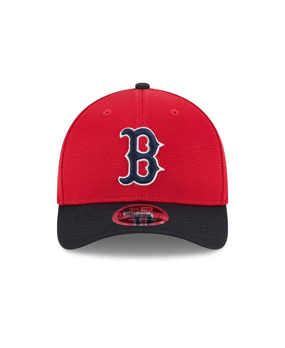 NEW ERA MEN'S RED/BLACK BOSTON RED SOX 2025 BATTING PRACTICE 9FORTY M-CROWN ADJUSTABLE HAT 