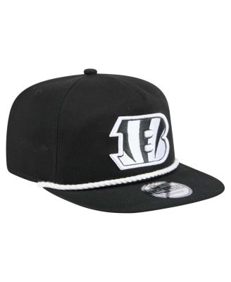 Men's Black Cincinnati Bengals B-Dub Golfer Snapback Hat