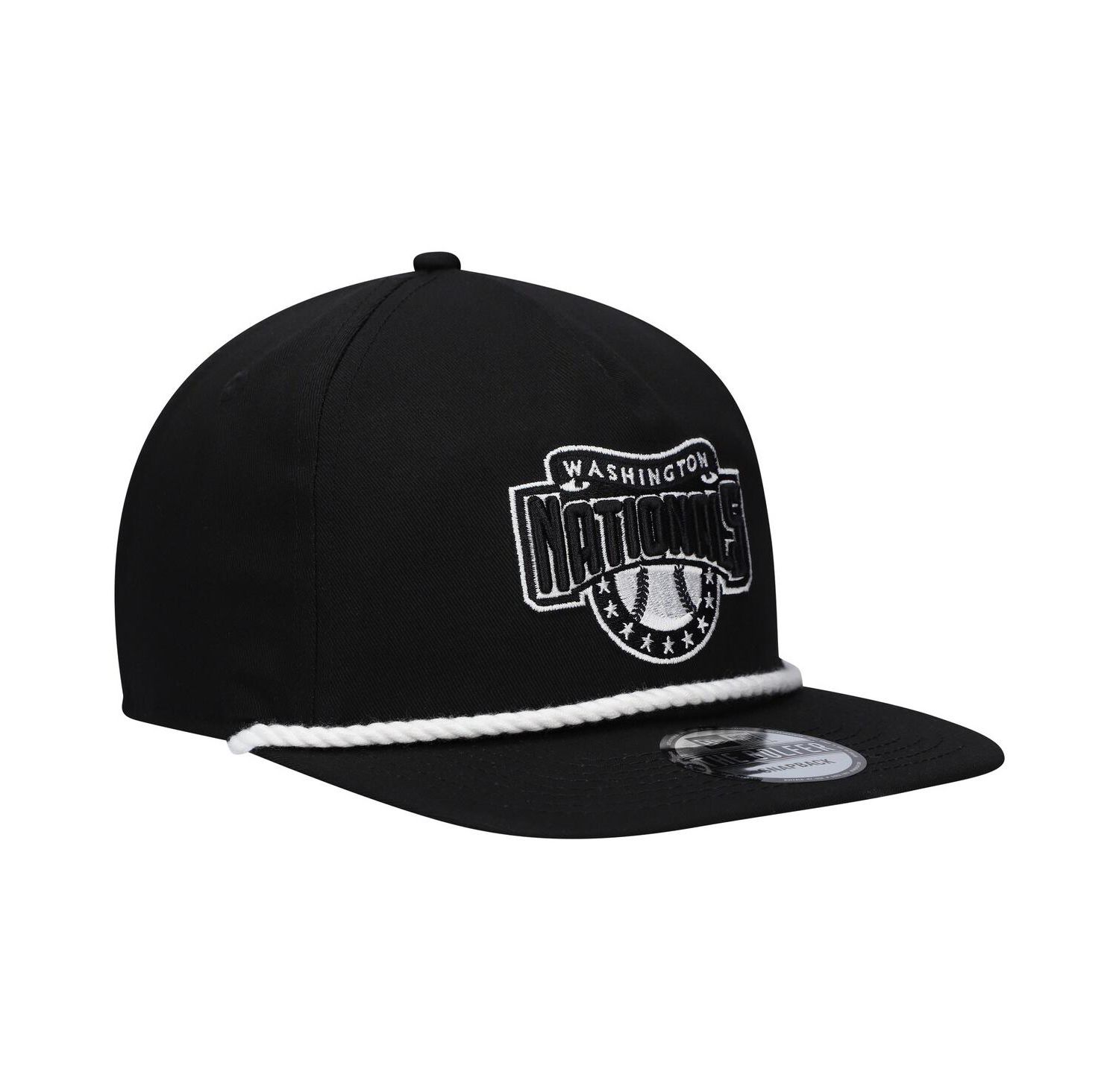 Men's Black Washington Nationals Golfer Snapback Hat