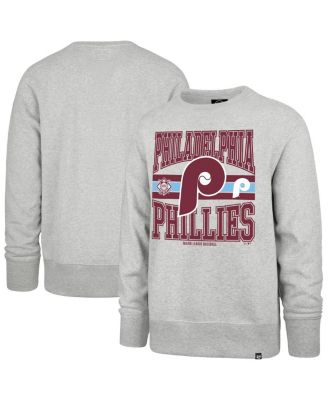 '47 Brand - Men's  Gray Philadelphia Phillies Letters Headline Pullover Sweatshirt