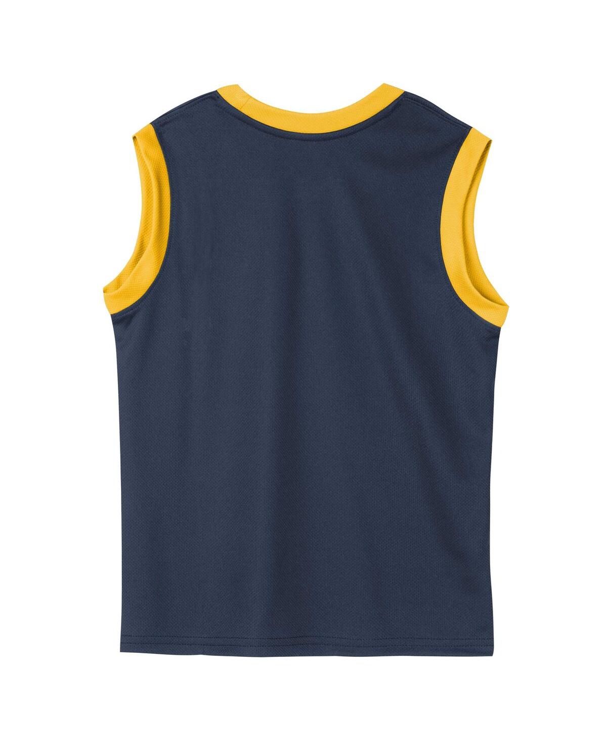 Nike Preschool Navy Denver Nuggets Mesh Tank Top And Shorts Set In Navy
