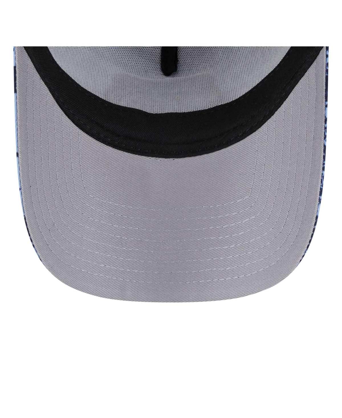 NEW ERA MEN'S NAVY/LIGHT BLUE MEMPHIS GRIZZLIES TIP OFF A-FRAME TRUCKER 9FORTY ADJUSTABLE HAT 
