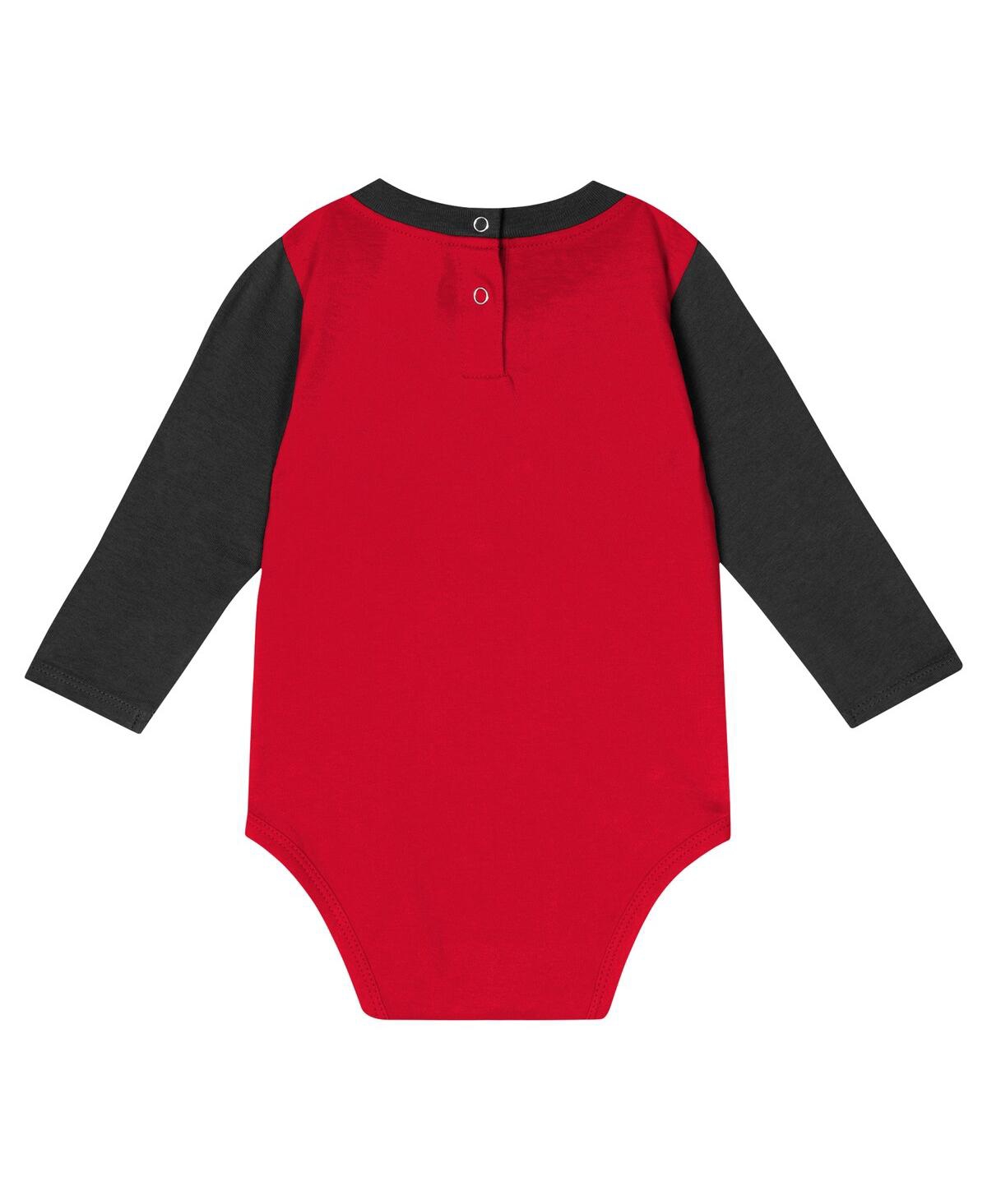 Outerstuff Baby Boys And Girls 2-piece Georgia Bulldogs Double Up Long Sleeve Bodysuit And Pant Set In Red