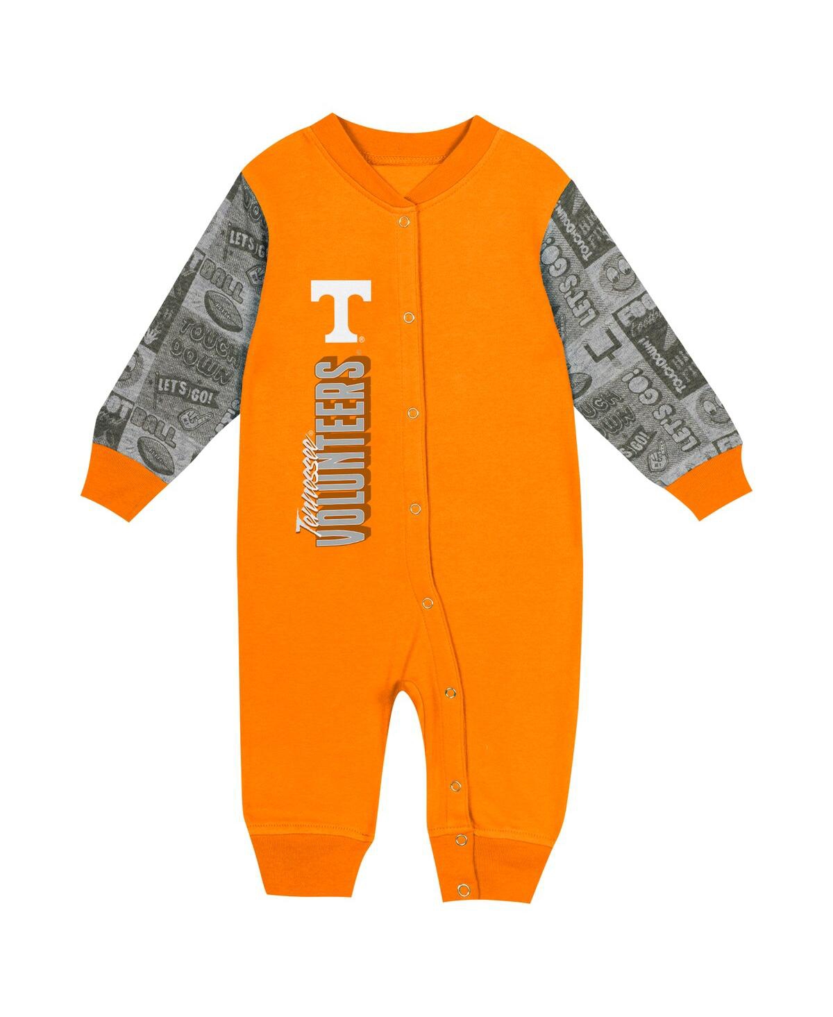 Outerstuff Baby Boys And Girls Tennessee Orange Tennessee Volunteers Playbook Colorblock Long Sleeve Coveralls In Tennessee Orange