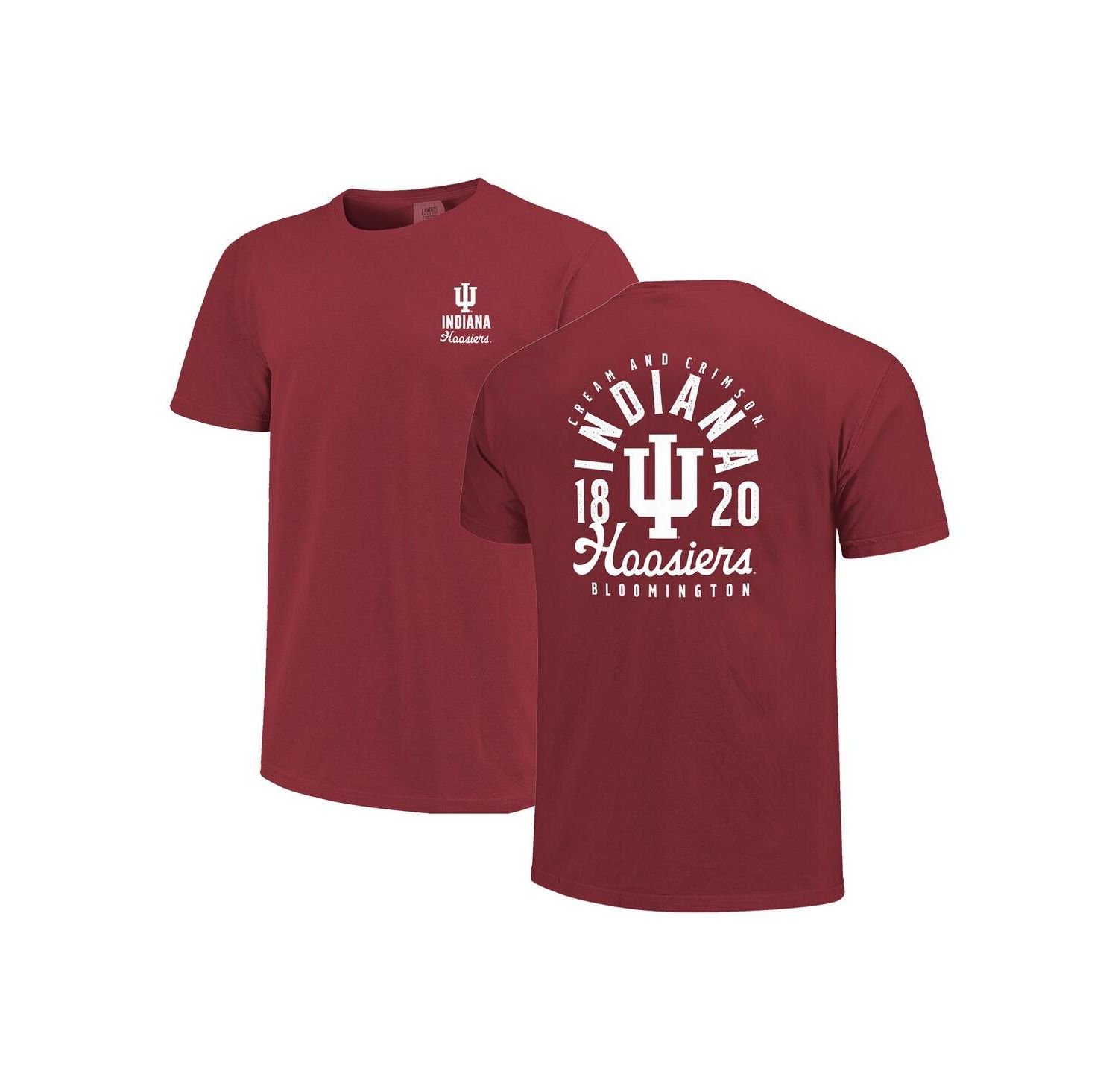Men's Crimson Indiana Hoosiers Comfort Colors Mascot Overlay T-Shirt