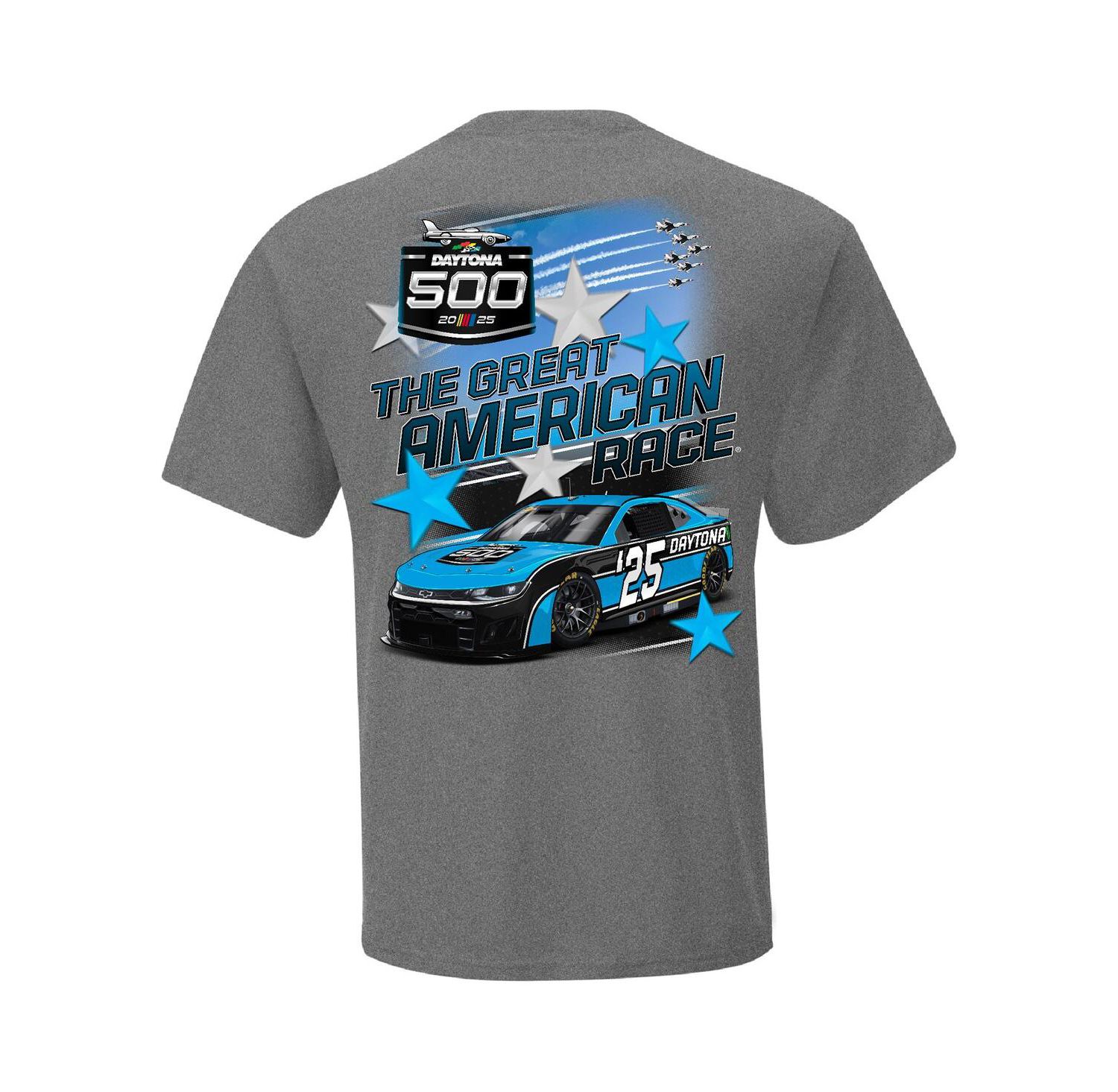 Men's Heather Charcoal Daytona International Speedway 2025 Daytona 500 Graphic T-Shirt