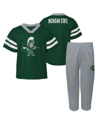 Outerstuff - Preschool 2-Piece Green Michigan State Spartans Two-Piece Red Zone Jersey and Pants Set