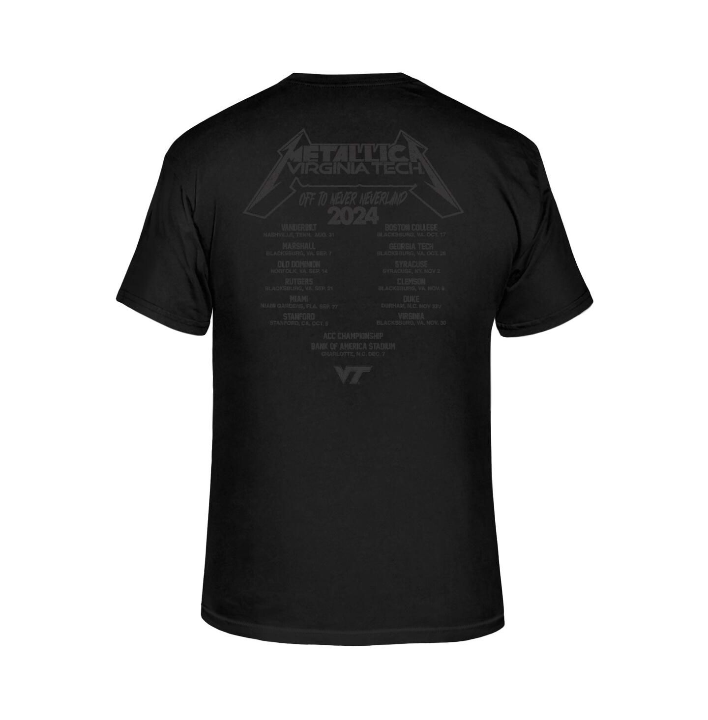 Мужская футболка Original Retro Brand Black Virginia Tech Hokies Metallica Retro — фото 2