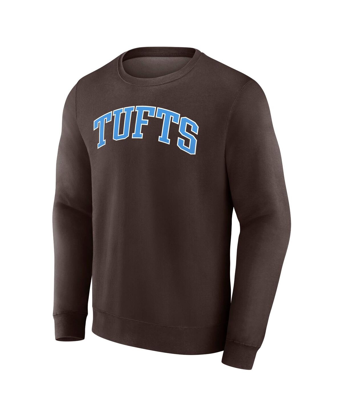 FANATICS MEN'S BROWN TUFTS UNIVERSITY JUMBOS SHORT NAME PULLOVER SWEATSHIRT 