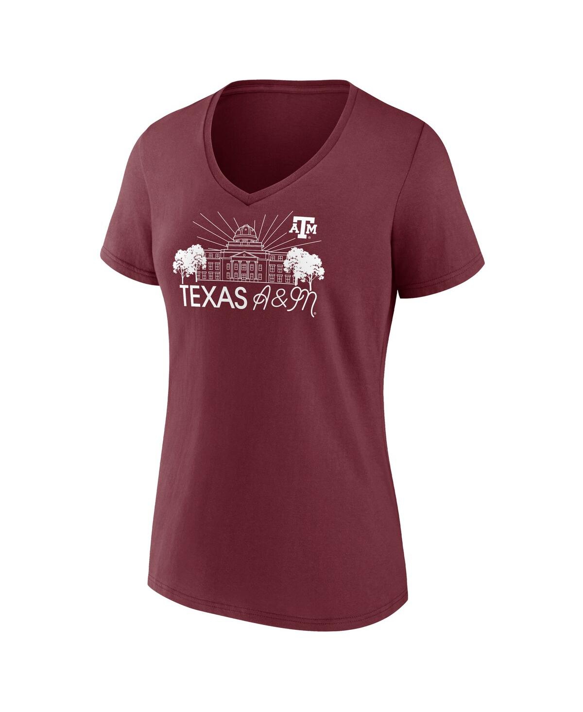 Fanatics Women's Maroon Texas A&m Aggies Fundamentals Region Draw T-shirt In Maroon
