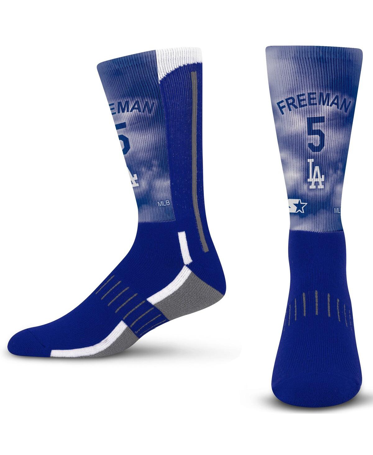 Shop Starter Men's And Women's Freddie Freeman Los Angeles Dodgers Clouds Crew Socks In Royal