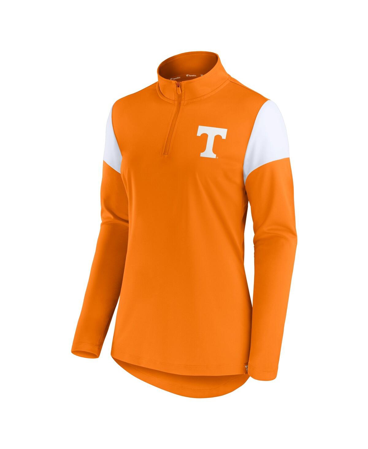 Fanatics Women's Tennessee Orange Tennessee Volunteers Block Party Quarter-zip Top In Tennessee Orange