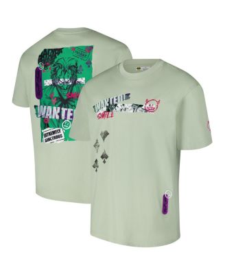 Freeze Max - Men's  Green Batman Comics Wanted Loose Fit T-Shirt