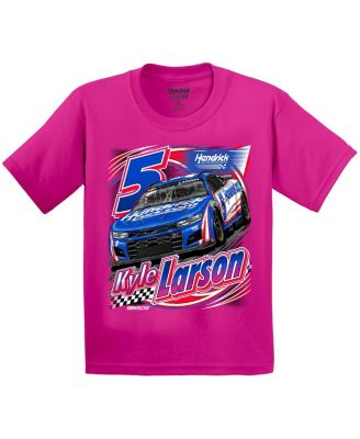 Big Boys and Girls Pink Kyle Larson T-Shirt