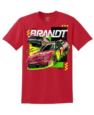 Men's Red Justin Allgaier Brandt Car T-Shirt