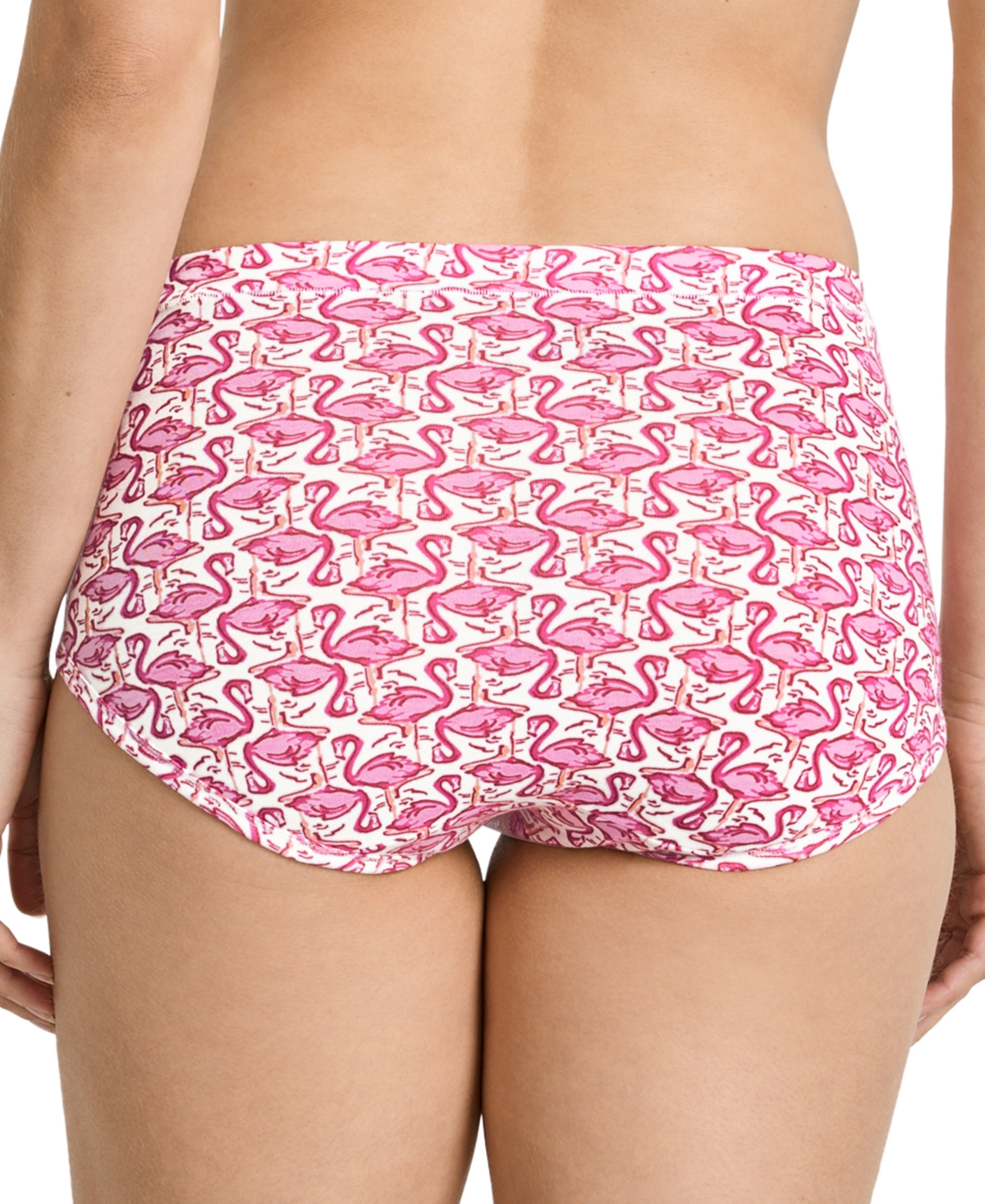 Jockey Cotton Stretch Brief 1556, Available In Extended Sizes In Flamingo Pink Geo