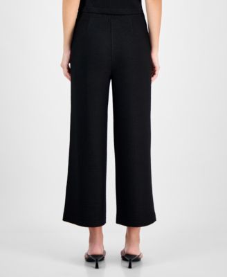 Bar III Women's Textured Knit Pull-On Cropped Pants, Exclusively at Macy's
