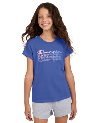 Champion - Big Girls Short-Sleeve Logo Graphic T-Shirt