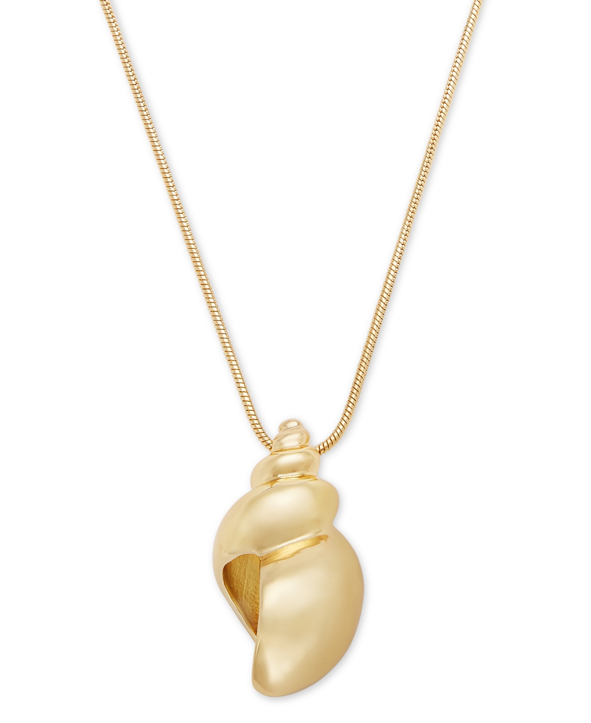 Gold-Tone Shell Pendant Necklace, 32" + 3" extender, Exclusively at Macy's - Gold