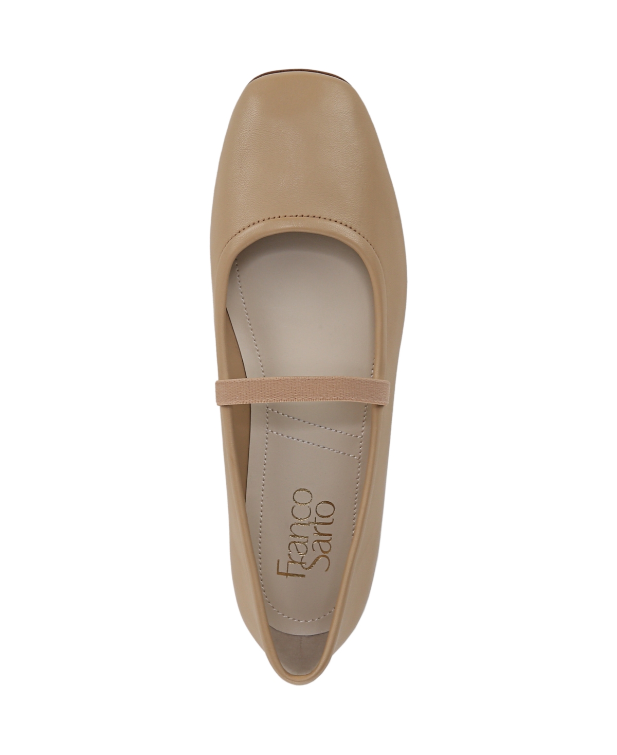 Franco Sarto Women's Eileen Square Toe Mary Jane Flats In Latte Brown Leather