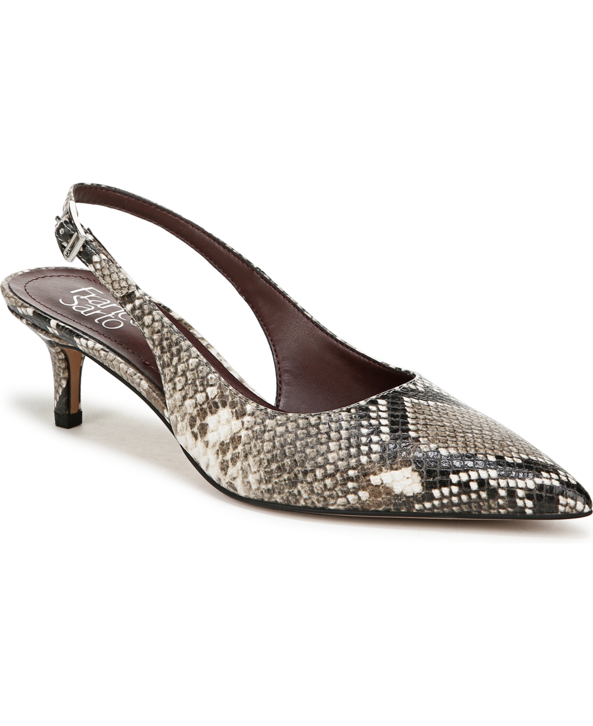 Franco Sarto Kate Slingback Pump In Roccia Snake Faux Leather