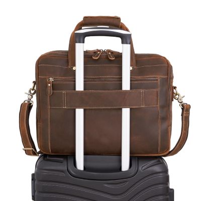 Large Leather Briefcase - Large Capacity & Elegant - Perfect for Daily Usage