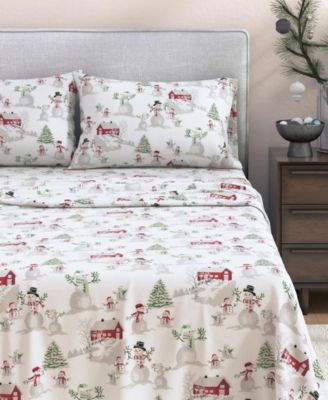 Ultra-Soft Turkish Cotton Flannel Holiday Print Sheet Set