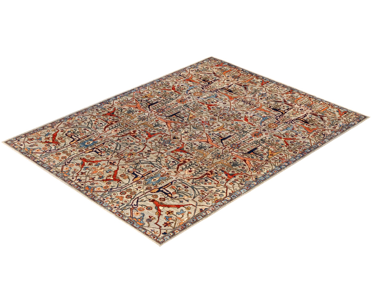 Adorn Hand Woven Rugs Serapi M1945 9'1''x11'9'' Area Rug In Gray