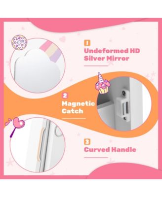 Kids Jewelry Armoire Cabinet with Storage and 2 Tilt Angles