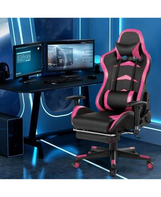 Massage Gaming Chair with Footrest