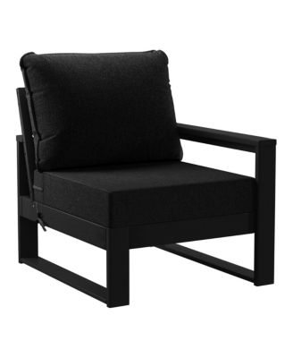 5-Piece Modern HDPE Outdoor Patio Furniture Sofa Conversation Set with Coffee Table