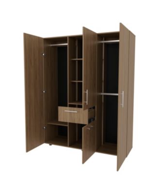 Alamo Lake Armoire Multi-storage with one Drawer, Natural Oak