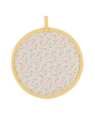 Spring Bunny Cotton Potholder and Dishtowel Gift Set