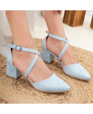 Dolly Low Block Heel Pumps