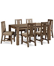 Canyon 7 Piece Dining Set, Created for Macy's,  (72" Dining Table & 6 Side Chairs)