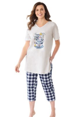 Plus Size Only Necessities Capri Pajamas