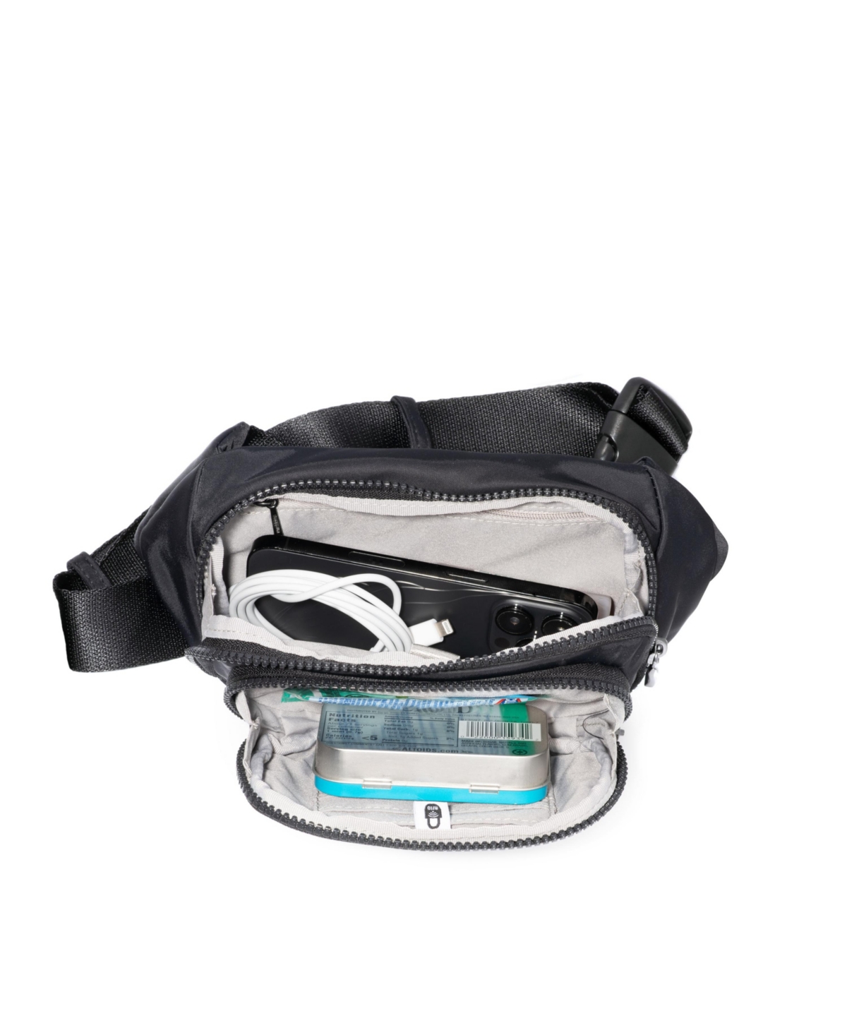 Baggallini On The Go Waist Pack Belt Bag In Black Twil