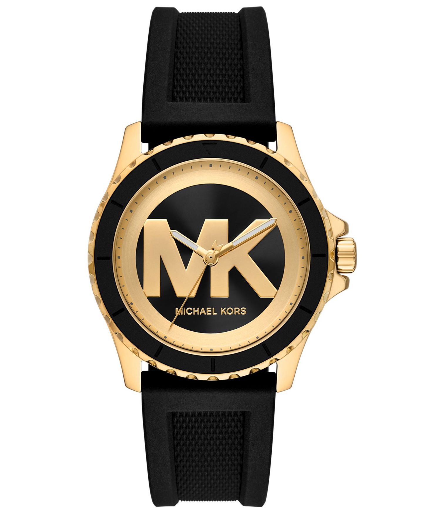 Женские часы Michael Kors Everest Three-Hand Black Silicone Watch, 40mm — фото 1