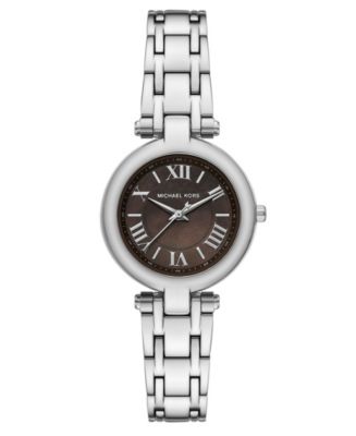 Michael Kors Women's Laney Three-Hand Silver-Tone Stainless
