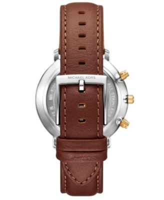 Men's Blake Multifunction Luggage Leather Watch, 42mm