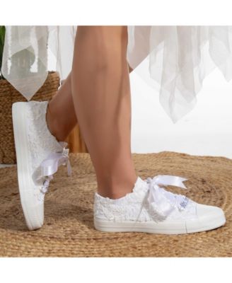 Belle Floral Lace Bridal Sneakers