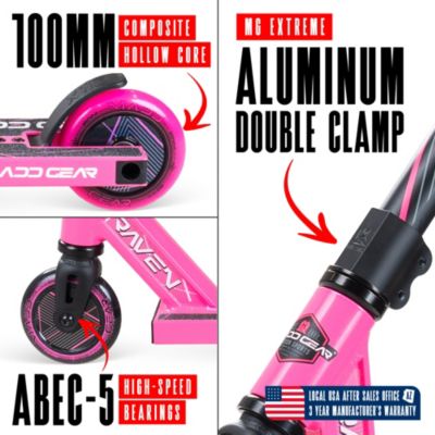 Pro Stunt Scooter for Kids Ages 5 - 12 – Lightweight Durable Trick Scooter for Skatepark and Street – MG1 - Pink