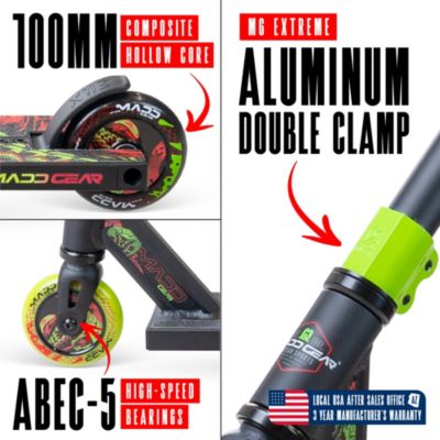 Pro Stunt Scooter for Kids Ages 5+ – Lightweight Durable Trick Scooter for Skatepark and Street – MG2 - Venom