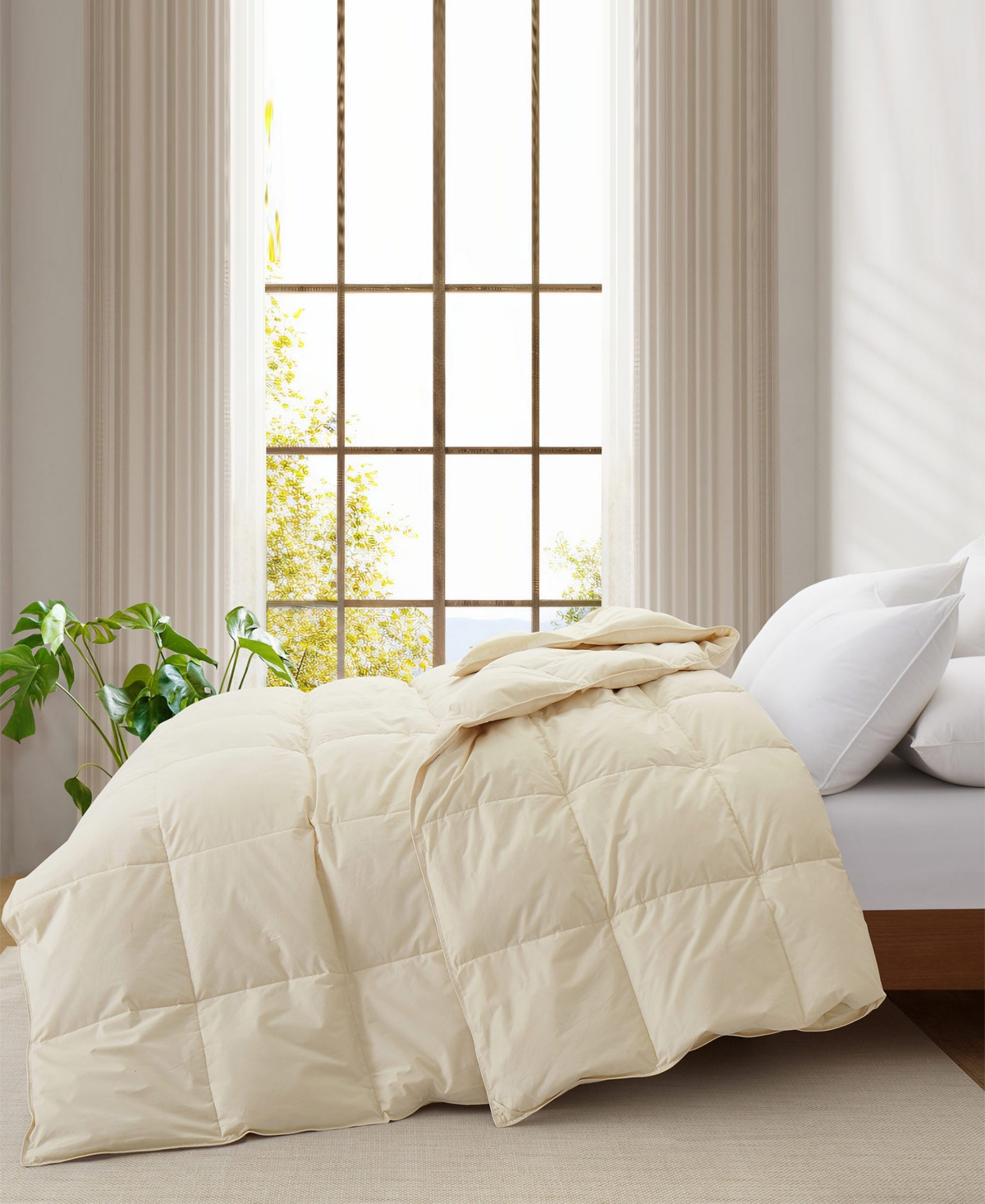 Unikome All Season Goose Down Comforter, Full/queen In White
